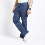 BLUE BAGGY CARGO FIT JEANS 4785-1