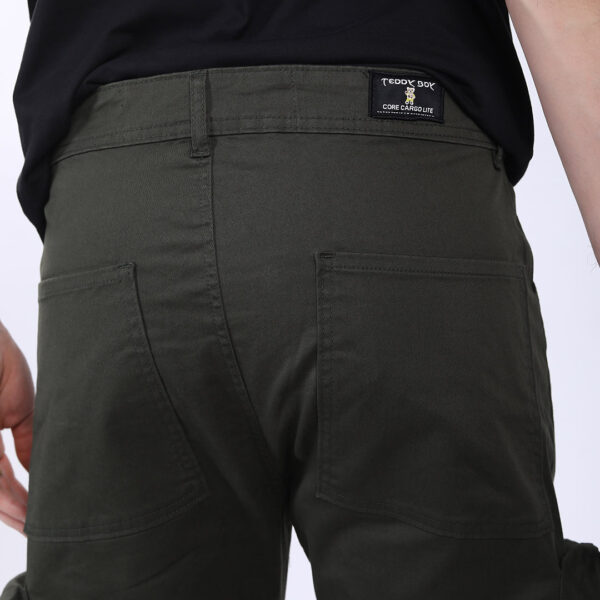 Men's Relaxed Fit Mehandi Stretch Cotton Cargo Pants – Streetwear Large pocket Style 4809-7