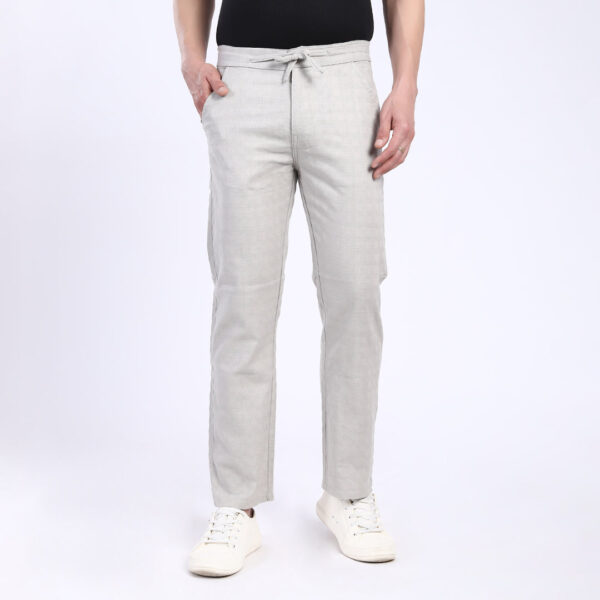 OFF WHITE GREY LINEN PANTS 4916-6