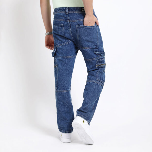BLUE BAGGY CARGO FIT JEANS 4785-1