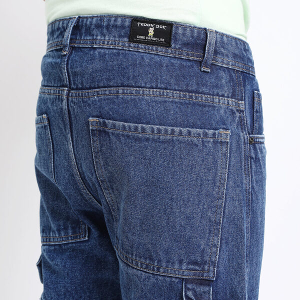 BLUE BAGGY CARGO FIT JEANS 4785-1