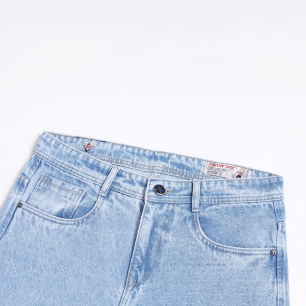 ICE BLUE BAGGY FIT JEAN TEDDY 4773