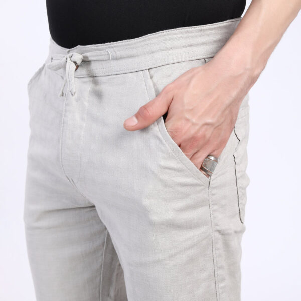 OFF WHITE GREY LINEN PANTS 4916-6