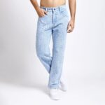 ICE BLUE BAGGY FIT JEAN TEDDY 4773
