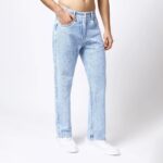 ICE BLUE BAGGY FIT JEAN TEDDY 4773