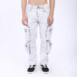LIGHT GREY BAGGY CARGO FIT JEAN 4810-2