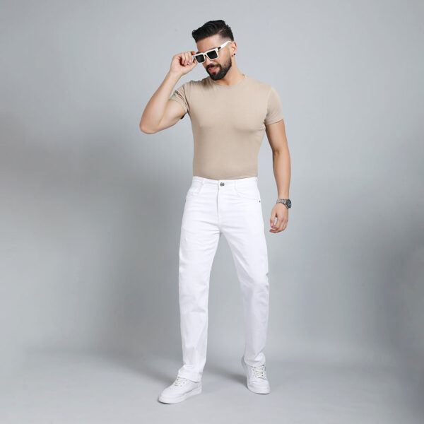 WHITE BAGGI STFIT JEAN TEDDY 4778