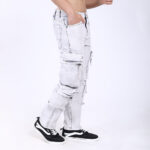 LIGHT GREY BAGGY CARGO FIT JEAN 4810-2