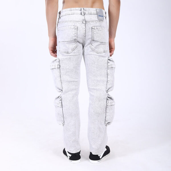 LIGHT GREY BAGGY CARGO FIT JEAN 4810-2
