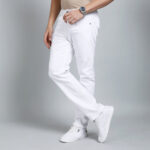 WHITE BAGGI STFIT JEAN TEDDY 4778