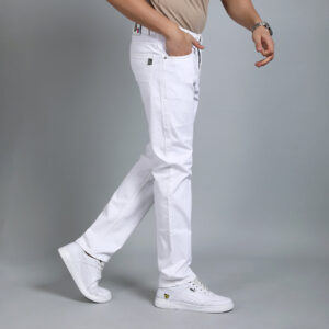 WHITE BAGGI STFIT JEAN TEDDY 4778