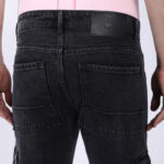 BLACK BAGGY CARGO FIT JEAN 4820-2