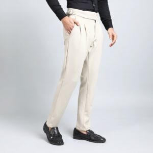 CANNOLI CREAM SLIM FIT GURKHA TROUSERS 4797-1