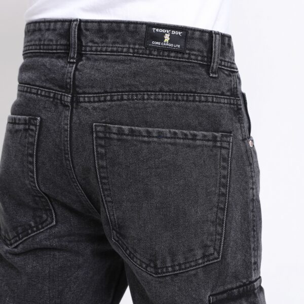 BLACK BAGGY CARGO FIT JEANS 4726-1