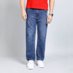 MID BLUE BAGGY FIT JEAN TEDDY 4677-2