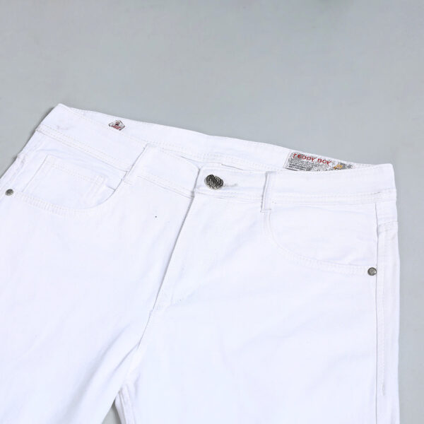 WHITE BAGGI STFIT JEAN TEDDY 4778