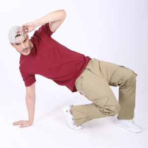 Men's Relaxed Fit Beige Stretch Cotton Cargo Pants – Streetwear Utility Style 4802-2