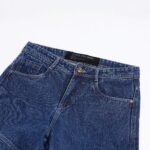 DARK BLUE BAGGY CARGO FIT JEANS 4786-1