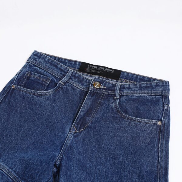 DARK BLUE BAGGY CARGO FIT JEANS 4786-1