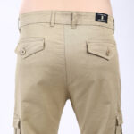 Men's Relaxed Fit Beige Stretch Cotton Cargo Pants – Streetwear Utility Style 4802-2