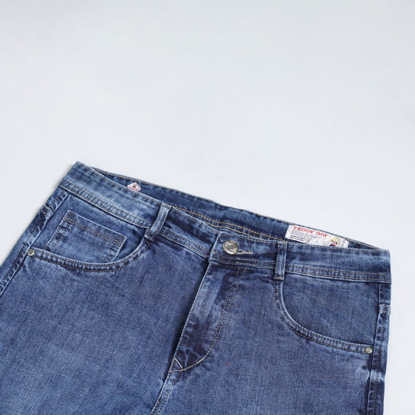 MID BLUE BAGGY FIT JEAN TEDDY 4677-2