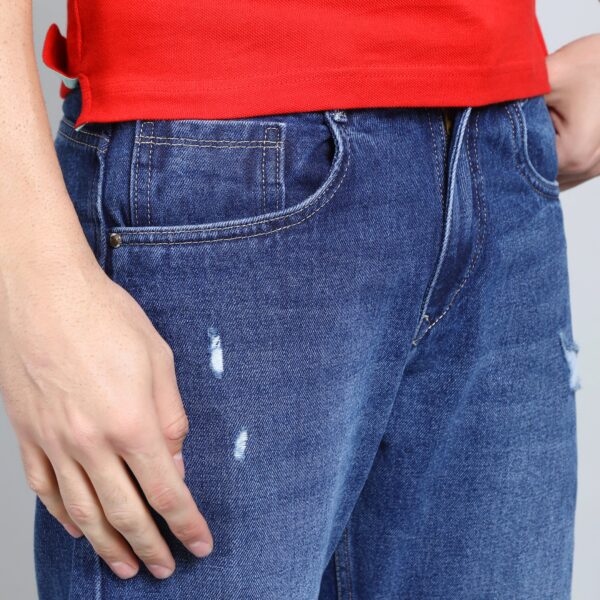 BLUE BAGGY FIT JEAN TEDDY 4719-1