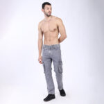 LIGHT GREY BAGGY CARGO FIT JEAN OVERDYED 4815-1