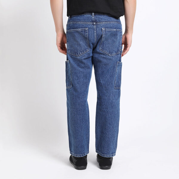 CARGO DARK BLUE BAGGY FIT JEANS TEDDY 4787-1