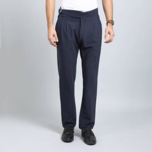 BARITONE NAVY BLUE SLIM  FIT GURKHA TROUSERS 4798-3