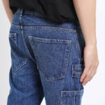 CARGO DARK BLUE BAGGY FIT JEANS TEDDY 4787-1