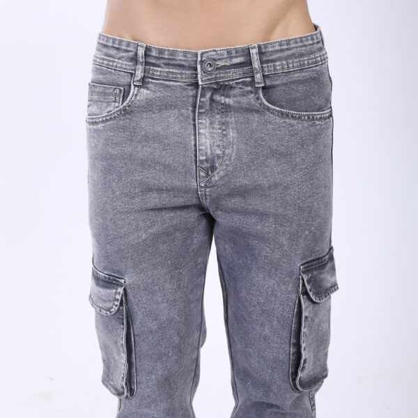 LIGHT GREY BAGGY CARGO FIT JEAN OVERDYED 4815-1