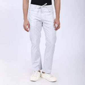 WHITE STRIPE LINEN PANTS 4913-8