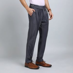 ULIMATE GREY SLIM  FIT GURKHA TROUSERS 4798-2