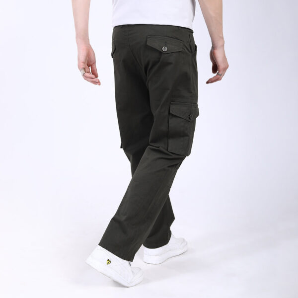 Men's Relaxed Fit Dark Grey Stretch Cotton Cargo Pants – Streetwear Utility Style 4802-7