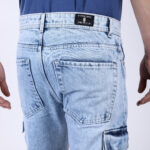 LIGHT BLUE BAGGY CARGO FIT JEANS 4905-2