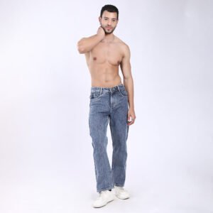 BLUE BAGGY FIT JEAN TEDDY 4901-2