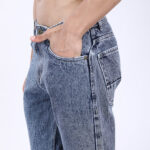 BLUE BAGGY FIT JEAN TEDDY 4901-2