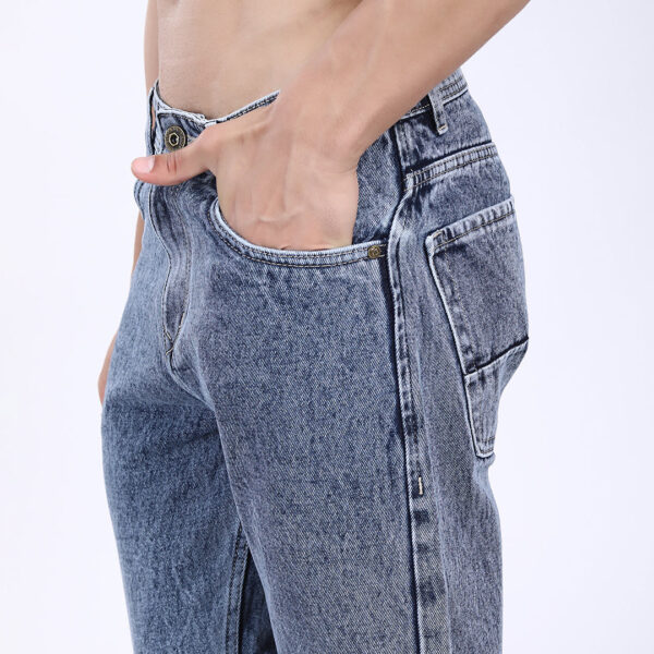 BLUE BAGGY FIT JEAN TEDDY 4901-2