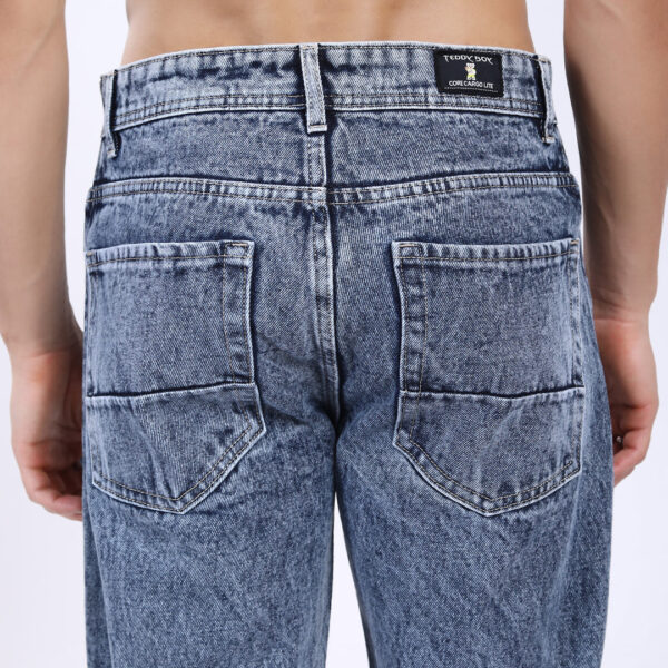 BLUE BAGGY FIT JEAN TEDDY 4901-2