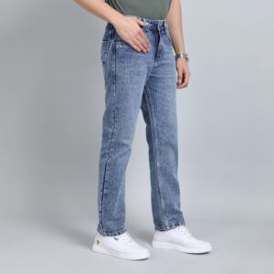 LIGHT BLUE BAGGY FIT JEAN TEDDY 4752-2