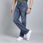LIGHT GREY BAGGY FIT DISTRESSED JEANS TEDDY 4682-2