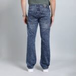 LIGHT GREY BAGGY FIT DISTRESSED JEANS TEDDY 4682-2