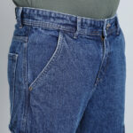 DARK BLUE BAGGY CARGO FIT JEANS 4789-1