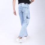 ICE BLUE BAGGY CARGO FIT JEAN 4906-2