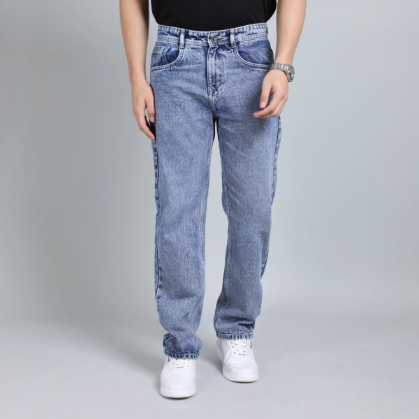 LIGHT BLUE BAGGY FIT JEAN TEDDY 4721-2
