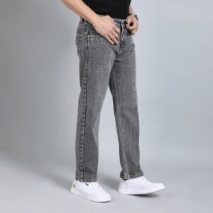 LIGHT GREY BAGGY FIT JEAN TEDDY 4753-2