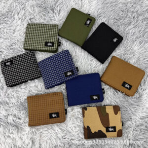 One piece dropshipping letter wallet, plaid wallet, fashion wallet, women's coin purse, trendy brand, Japanese and Korean ins, trend