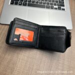 Amazon hot sale men's short wallet buckle multi-card driver's license integrated business youth new wallet trend