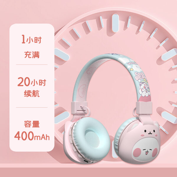 Cross-border new cartoon children's headphones, over-ear bluetooth headphones, wireless music headphones, 85dB decibel headphones