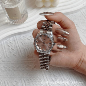Counter classic pink log, retro fashion watch, light luxury, versatile mirror inlay, exquisite feminine temperament